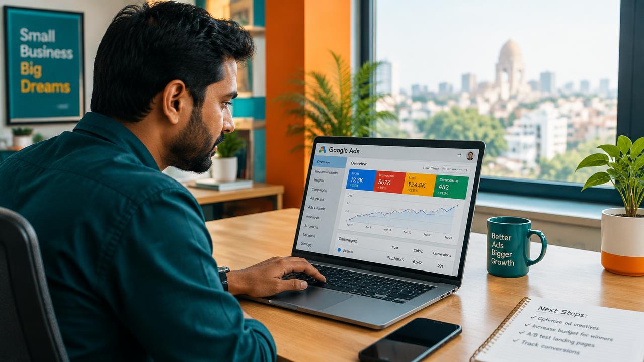 Marketing specialist reviewing advertising performance
